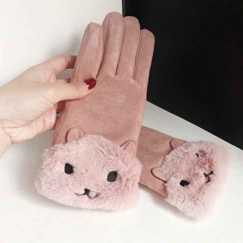 アウトドア ファッション 手袋 グローブ フィンガー かわいい サイクリング 防風 厚手 裏起毛 保護 冬 暖かい 屋外 防寒