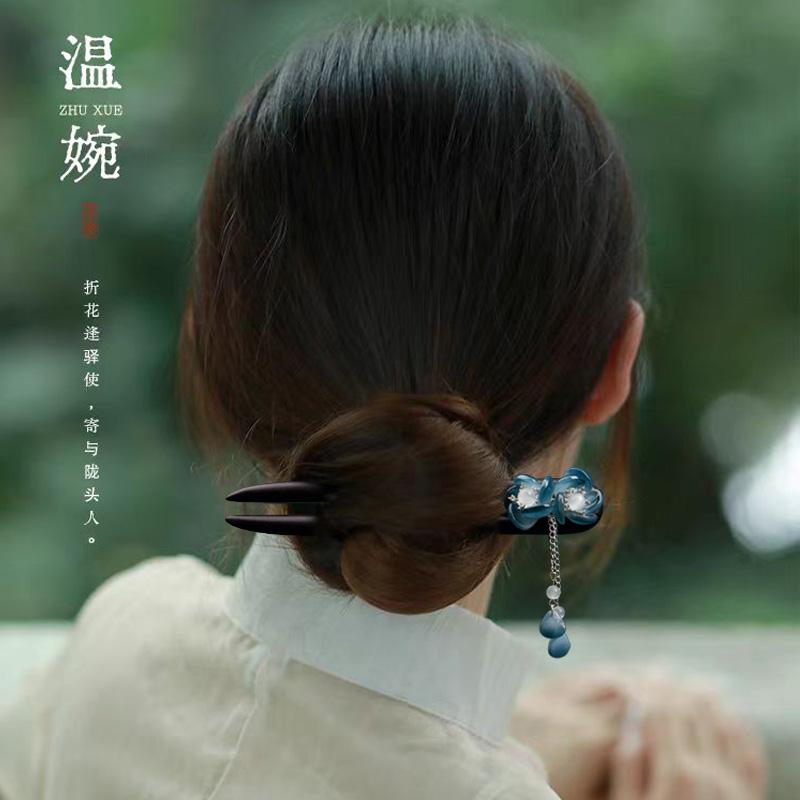 ヘアアクセサリー かんざし ヘアピン 木 頭 髪飾り 手工 髪留め 大人式 母の日 ギフト レトロ おしゃれ 簪 レトロ レディース シンプル クラシカルモダン...