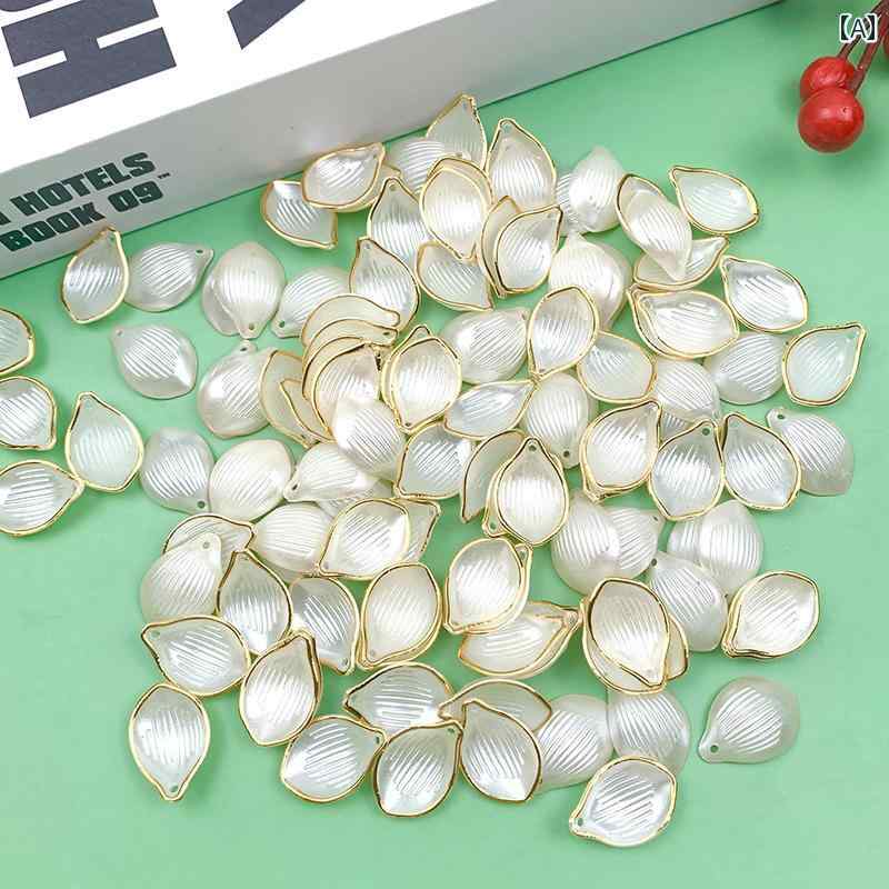 DIY アクセサリー ジュエリー 材料 パーツ アクリル フェアリー 透明 つや消し グラデーション 花びら レトロ 素材