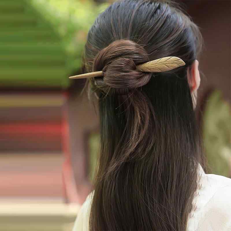 ヘアヘアアクセサリー かんざし ヘアピン 木 頭 髪飾り 髪留め シンプル 大人式 母の日 ギフト レトロ おしゃれ モダン チャイナ風 レトロ レディース シ...