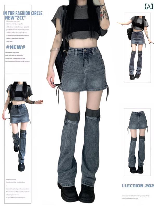 女の子 ミニスカート デニムスカート 夏 セクシー 魅惑 カジュアル 休日 リゾート 通学 アウトドア 快適コーデ レディース ファッション