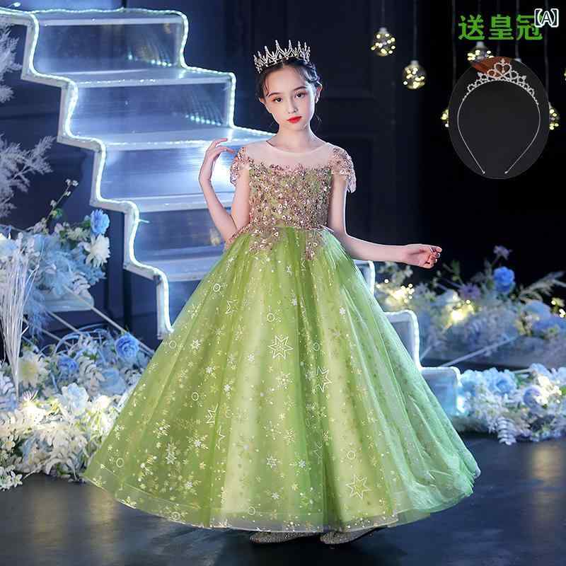 キッズ パーティードレス ジュニア ファッション 女の子 子供服 ガール 豪華感 かわいい プリンセス フ..