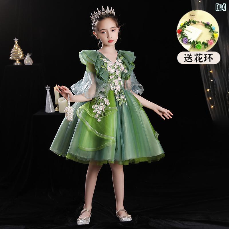 フラワーガール ドレス キッズ ジュニア ファッション 女の子 子供服 ガール 豪華...