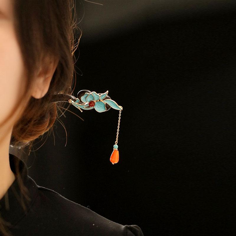 ヘアアクセサリー かんざし ヘアピン 木 頭 黒檀 髪飾り 髪留め 魅惑 ギフト レトロ おしゃれ レトロ チャイナ風 レディース シンプル 大人式 母の日 ク...