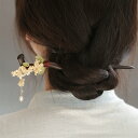 ヘアアクセサリー かんざし ヘアピン 花柄 黒檀 木 頭 髪飾り 髪留め 魅惑 ギフト レトロ おしゃれ レトロ レディース シンプル 大人式 母の日 クラシッ...