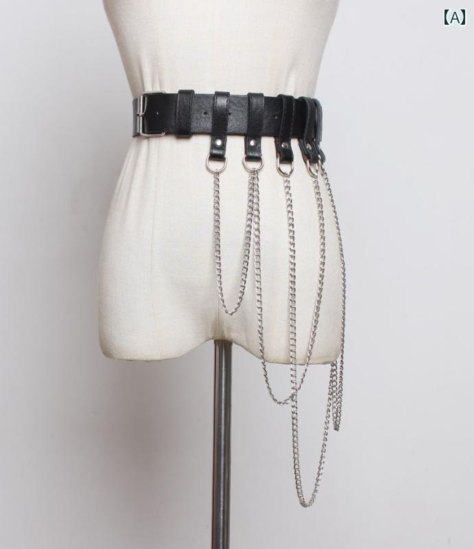 レディース 婦人 ベルト ファッション小物 チェーン モード 装飾品 アクセサリー レトロ おしゃれ ウエスト アレンジ