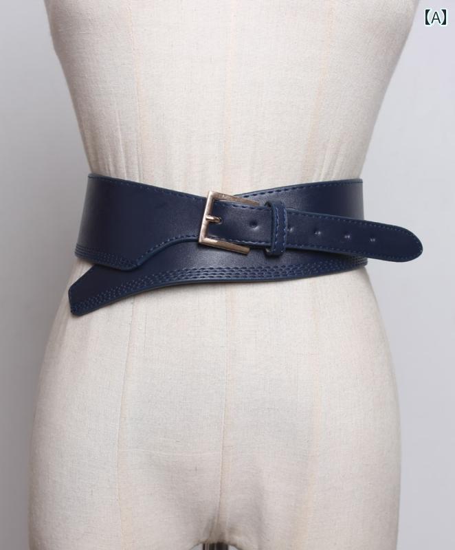 ベルト ウエストマーク 幅広 レディース 婦人 ファッション小物 装飾品 アクセサリー PU モダン レトロ おしゃれ ウエスト アレンジ