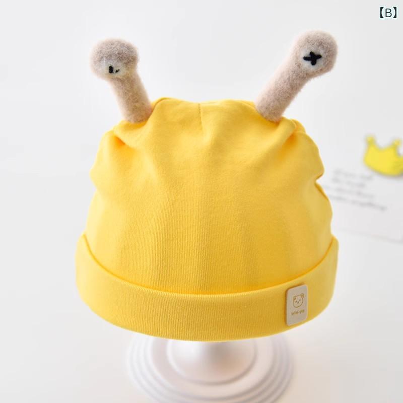 ベビー 赤ちゃん 新生児 春夏秋 コットン 帽子 メンズ レディース兼 カエル目 頭耳保護 かわいい おしゃれ 快適 通気性 柔らかい 韓国 屋外 外出 日常着 撮影 衣装 プレゼント 2