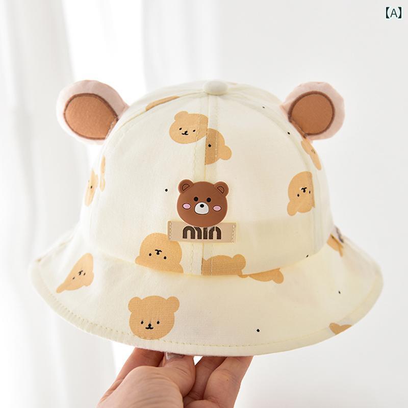 ベビー 新生児 キッズ 春夏秋 耳サンハット UV対策 帽子 メンズ レディース兼 薄手 かわいい おしゃれ 快適 通気性 柔らかい 韓国 外遊び 外出 レジャ...