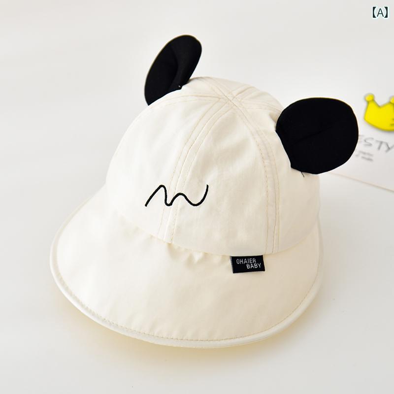 ベビー 赤ちゃん キッズ 春夏秋 耳キャップ UV対策 帽子 メンズ レディース兼 かわいい おしゃれ 快適 通気性 柔らかい 韓国 外遊び 外出 レジャー ア...