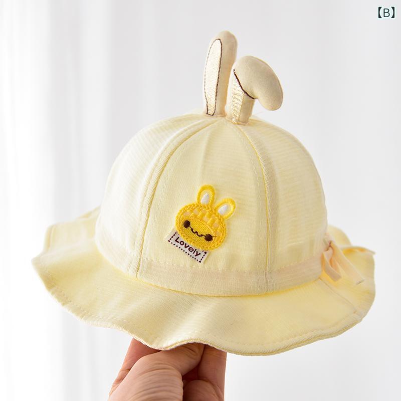 ベビー ファッション 帽子 キャップ ひさし帽 小物 うさぎの耳 シンプル 衣料品 頭...