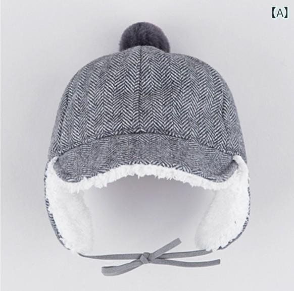 ベビー 帽子 防寒 かわいい 韓国 子供 カフ 耳保護 温かい ファッション 冬 暖かい 防風 幼児 柔らかい..