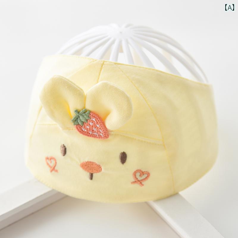 新生児 帽子 ヘッドバンド 赤ちゃん 保護 夏 綿 サンシェード 薄手 幼児 ヘッド バンド かわいい おし..