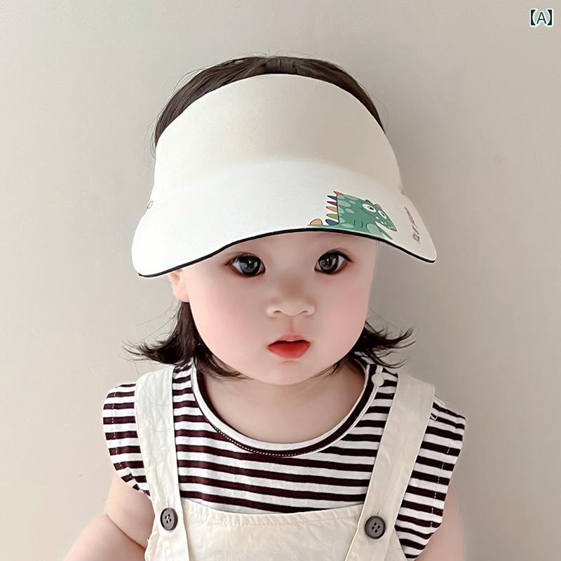 サンバイザー 夏 薄手 トップ 日焼け防止 帽子 つば広 日よけ 帽子 子供 ひさし 抗UV スポーツ かわいい