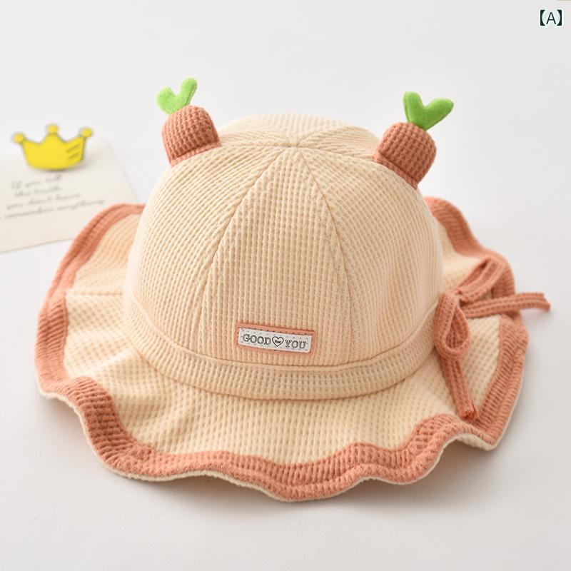 ベビー ファッション 帽子 バケットハット 日よけ ひさし帽 小物 柄物 日除け 柔ら...