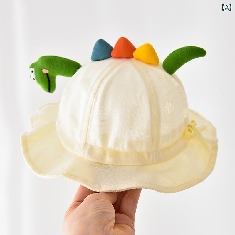 ベビー キッズ 子供 通年 恐竜コットン帽子 メンズ レディース兼 UV陽射し対策 かわいい おしゃれ 快適 通気性 柔らかい 外遊び 屋外 外出 レジャー デ...