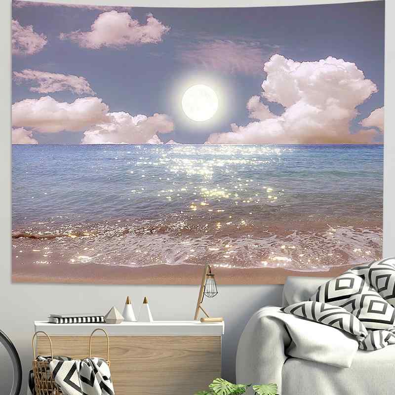 タペストリー 壁掛け ウォールデコ インテリア かわいい 北欧 海景 ロマンチック ファンタジー 背景布 ..