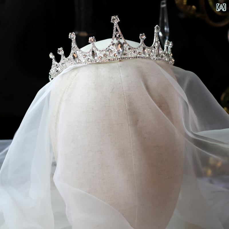 ジュエリー アクセサリー ブライダル プリンセス クラウン シルバー ティアラ 誕生日 ギフト お姫様 女の子 大人 ウエディングドレス