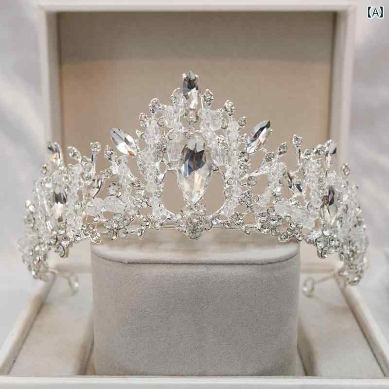 ジュエリー アクセサリー ブライダル 豪華感 クラウン ティアラ プリンセス 花嫁 結婚式 誕生日 ウェディング ドレス クイーン 18歳 大人 お姫様 フェアリー