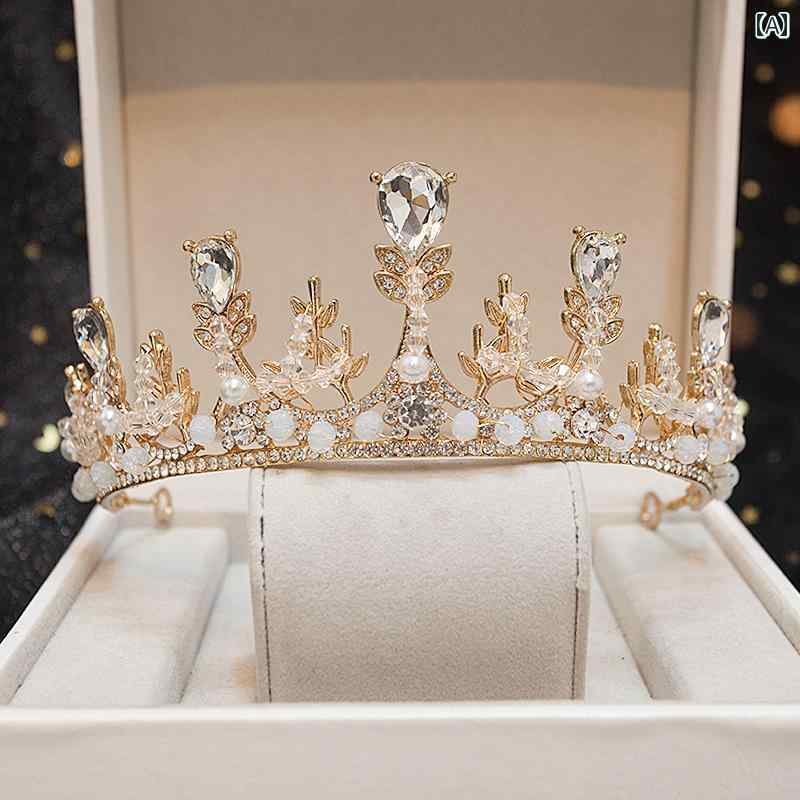 クラウン ティアラ ジュエリー アクセサリー ブライダル プリンセス 誕生日 お姫様 ヘッドドレス 18歳 大人 ギフト 花嫁 ウェディング
