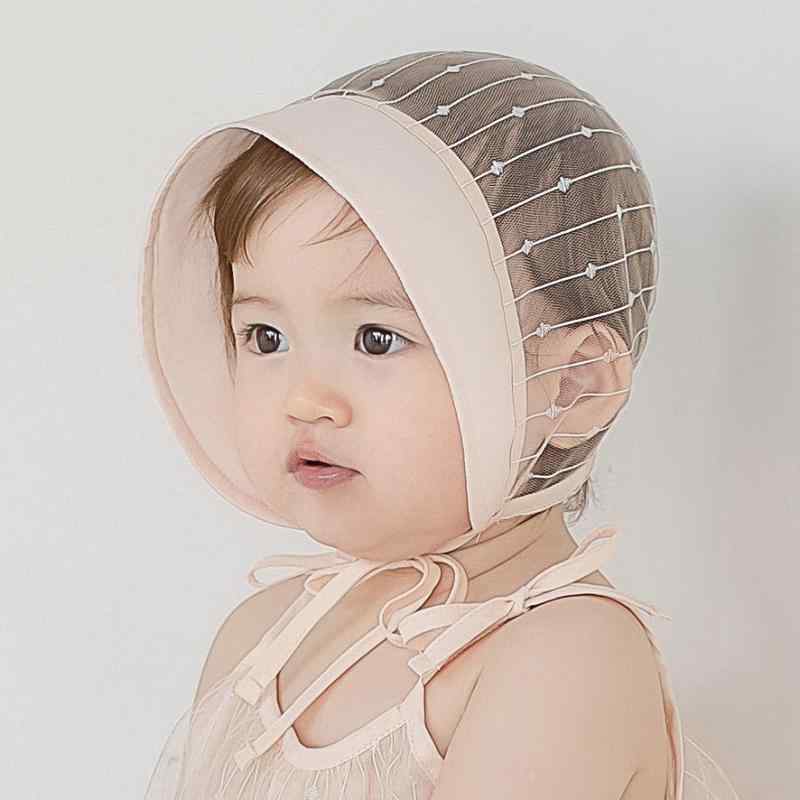 サンハット ベビー 帽子 キャップ ひさし帽 レース 通気性 紫外線カット 頭 ヘッド 保護 韓国 かわいい 幼児 赤ちゃん 装飾 夏 屋外 外出 レジャー 幼児 子供