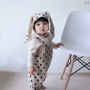 ベビー 赤ちゃん キッズ 春秋 ドット柄サロペット うさ耳 帽子 メンズ レディース兼 かわいい おしゃれ 動きやい 柔らかい 快適 韓国 外遊び レジャー 撮影 誕生日 プレゼント