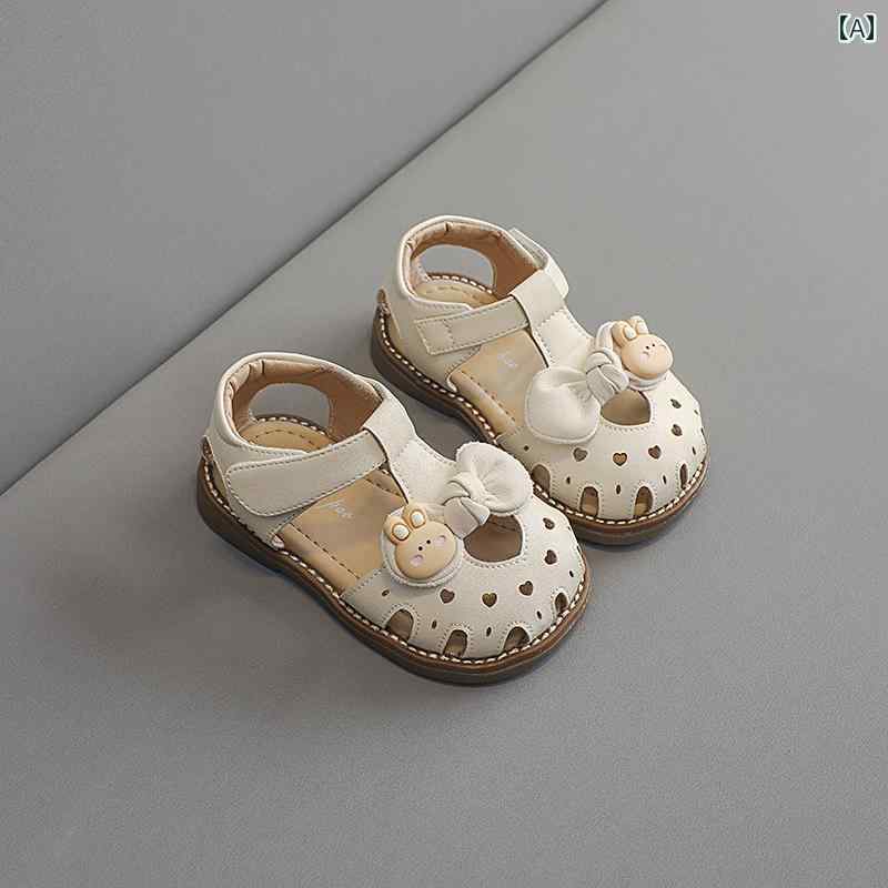 ベビー キッズ シューズ 夏 サンダル 滑りにくい ソフトソール トゥキャップ 女の子 プリンセス 夏 赤..