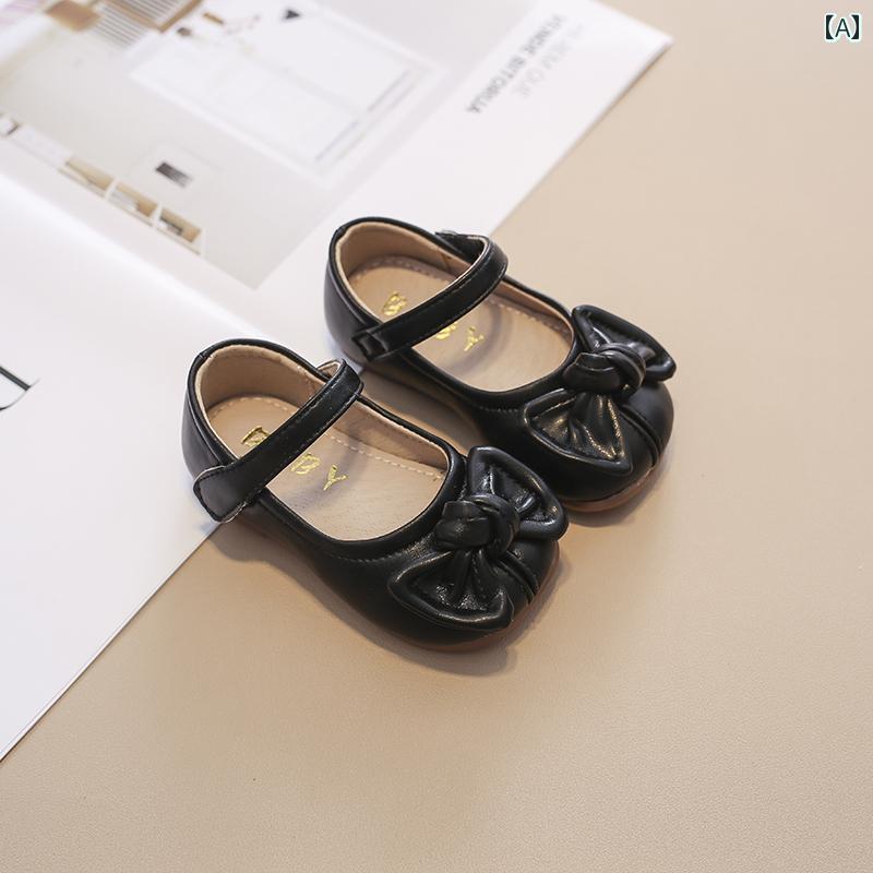 ベビー キッズ シューズ レザー フォーマル エレガント 女の子 赤ちゃん プリンセス シューズ ソフトソール 滑りにくい 通気性 アンチキック 軽量 革靴 幼児 靴