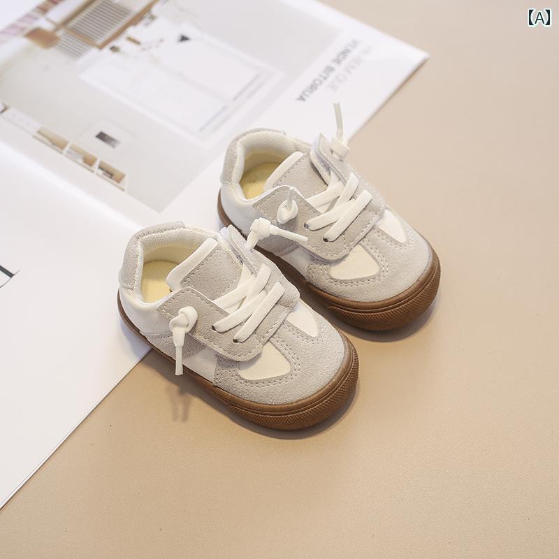 ベビー キッズ ジュニア カジュアル スポーツ キャンバス スニーカー 運動靴 滑りにくい キック防止 歩行訓練 オールシーズン ソフトソール 赤ちゃん 幼児 子供 靴