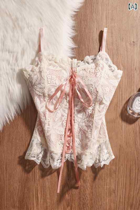 レディース トップス 夏 レース キャミソール モテ服 セクシー お腹見せ レイヤード おしゃれ 女の子 韓国 イベント フェス パーティ 日常着 ダンス コスチューム レジャー デート アップ 映え