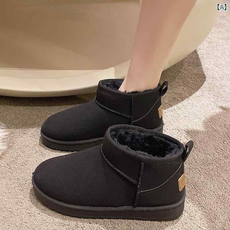 スノーブーツ ショートブーツ 秋冬 厚手 裏起毛 防寒 暖かい 滑りにくい 旅行 雪国 アウトドア スノボ ..