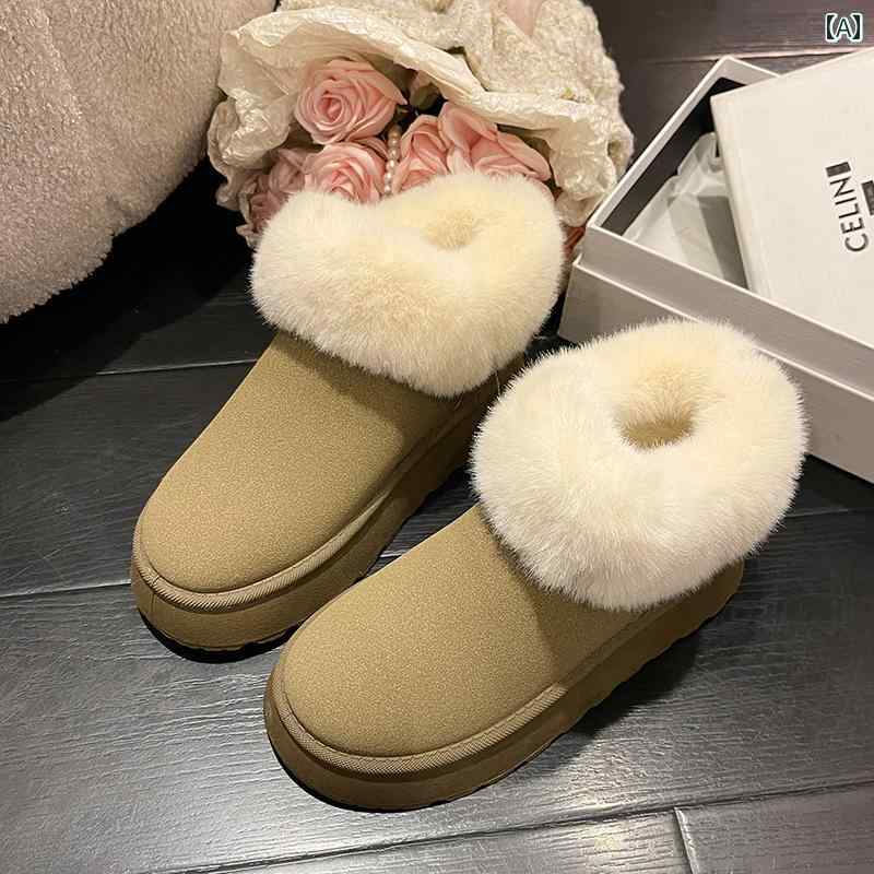 スノーブーツ ショートブーツ 秋冬 厚 裏起毛 防寒 暖かい 滑りにくい 旅行 雪国 アウトドア スノボ レ..