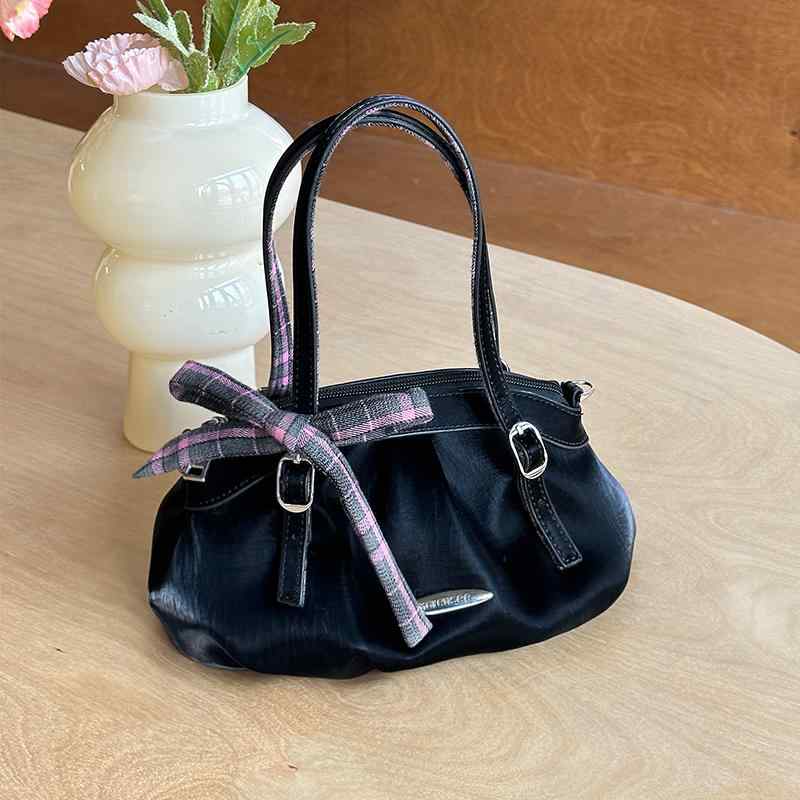 バック 鞄 おしゃれ ファッション 通勤 学生 ハンドバッグ レディース リボン ショルダー クロスボディ カジュアル シンプル PU モダン レディース