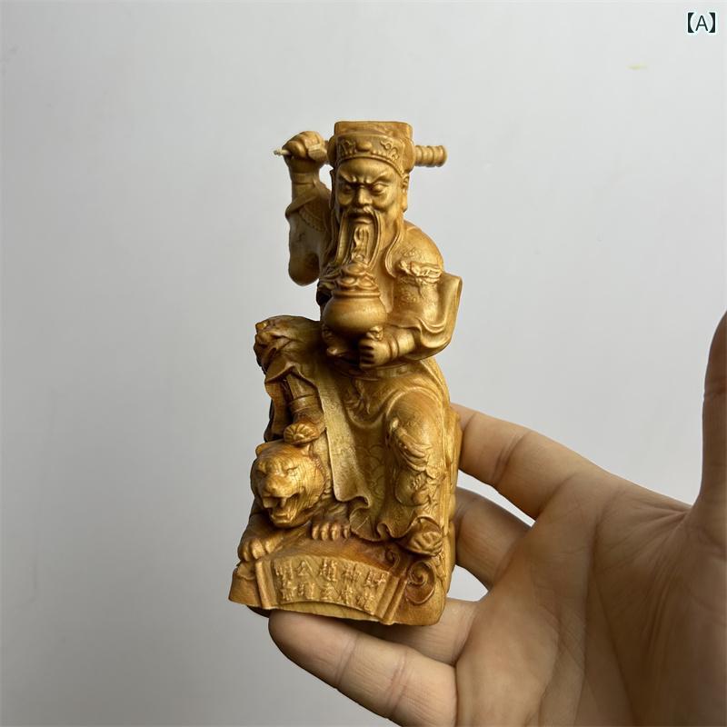 財神 置物 木 仏具 神具 インテリア ディスプレイ レトロ 小物 風水 アート 縁起物 彫刻 菩薩 仏像 仏陀 チャイナ風(3)