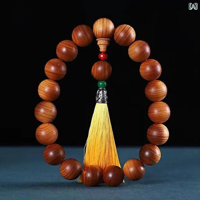 ブレスレット 木 アクセサリー 腕輪 ビーズ レトロ 芸術 豪華感 タッセル 民族 ノスタルジック チャイ..