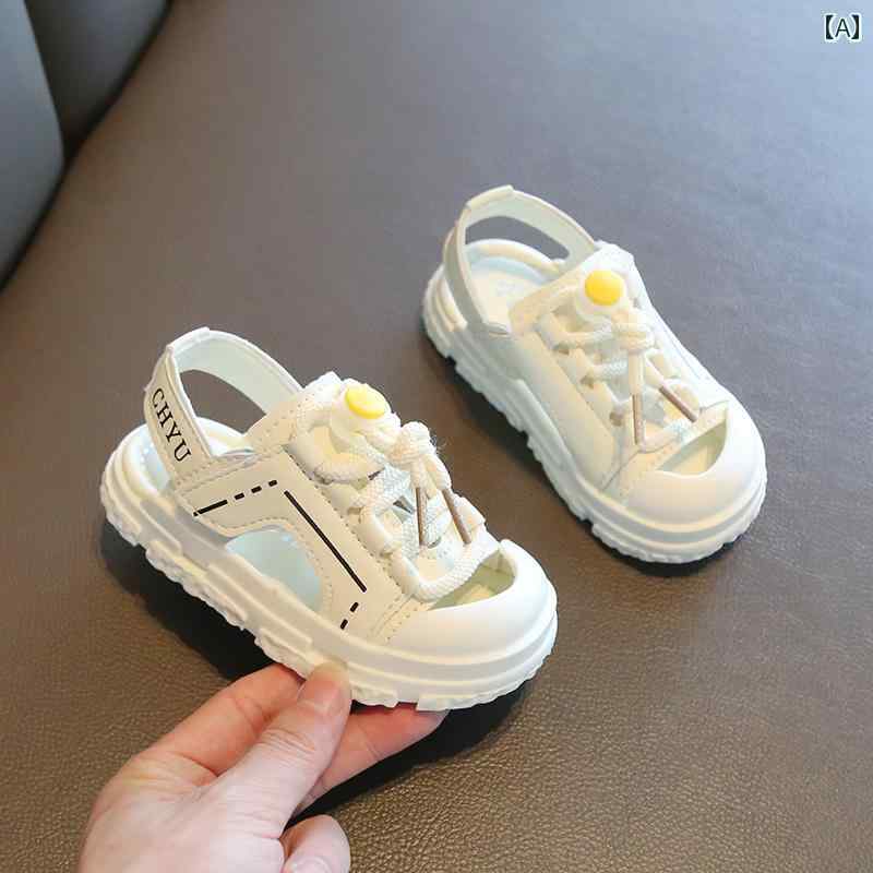 サンダル ベビー キッズ シューズ 夏 スリッパ ビーチ ソフト ボトム 滑り防止 通気性 快適 レースアップ メンズ レディース兼 靴