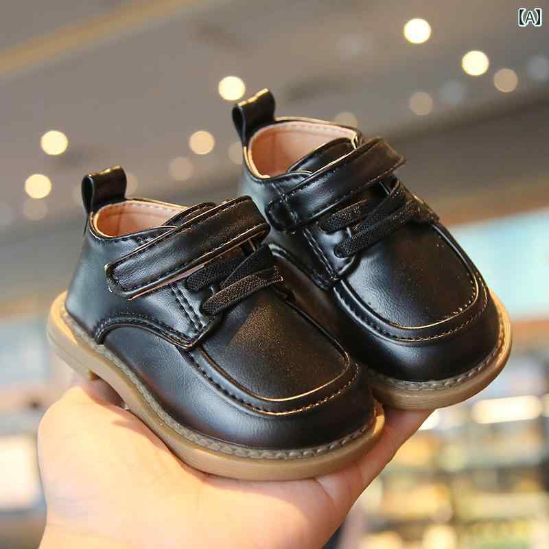 ベビー キッズ シューズ フォーマル オールシーズン ローファー スニーカー 滑り防止 ソフト ソール 無地 レザー 通気性 赤ちゃん 幼児 靴 子供