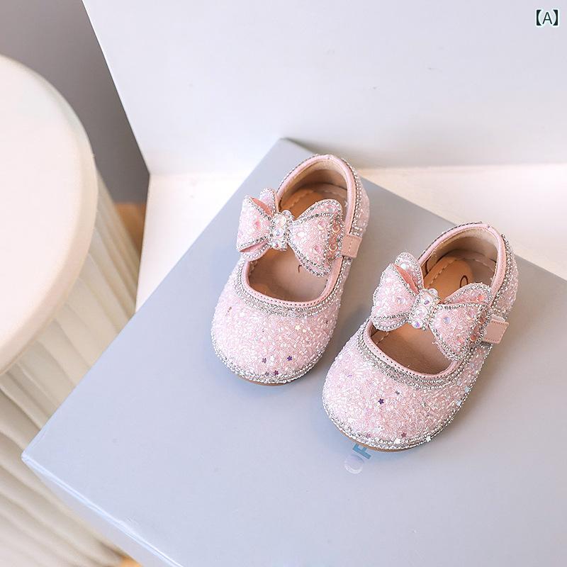 ベビー キッズ シューズ キラキラ フォーマル 滑りにくい パーティー ドレス プリンセス ソフトソール ..