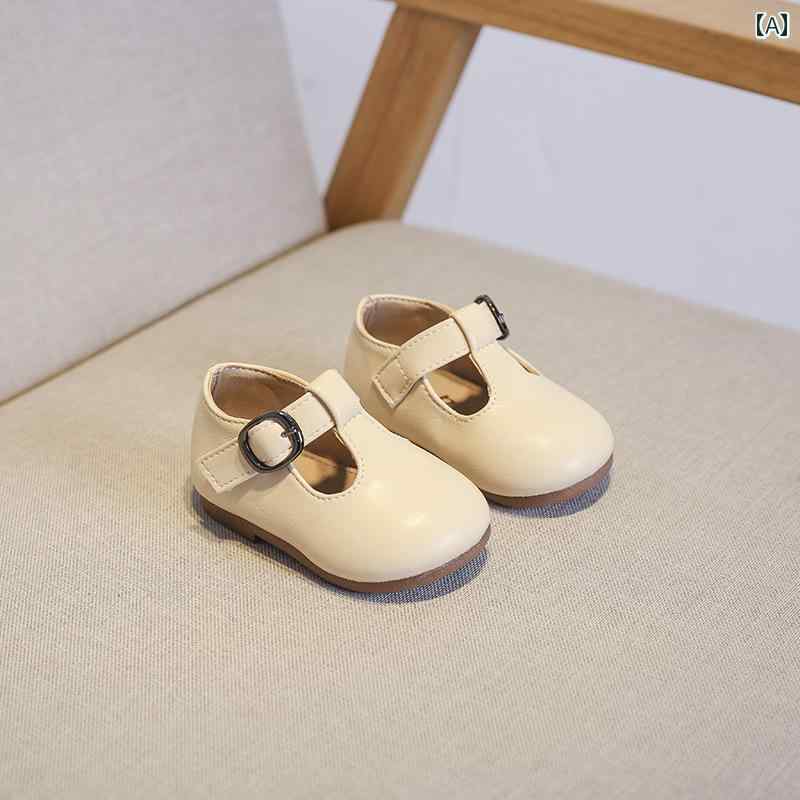 ベビー キッズ シューズ 革靴 フォーマル カジュアル レザー ラウンドトゥ 通気性 滑りにくい 赤ちゃん 幼児 ソフトソール 女の子 プリンセス 子供 靴