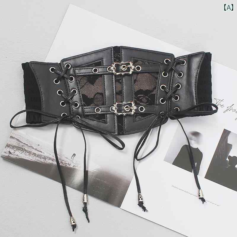 ベルト おしゃれ ダーク ウエスト バンド レディース ファッション アメリカ ストレッチ アクセント 個性