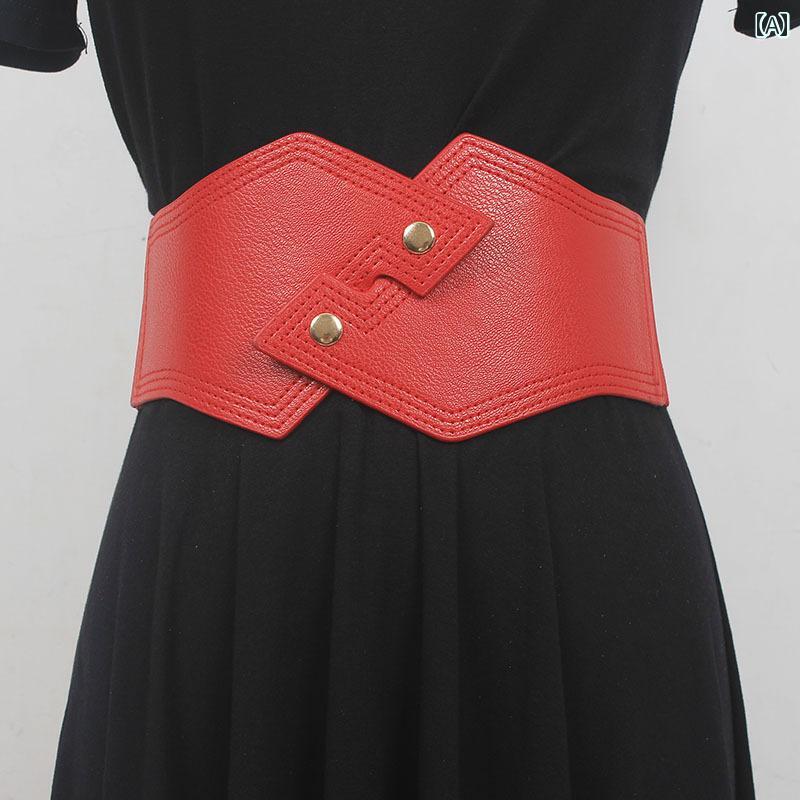 ベルト おしゃれ ウエスト バンド レディース ワイド カジュアル ストレッチ 装飾 シンプル アクセント ドレスアップ