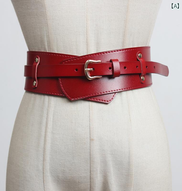 Rakuten - ベルト ウエストマーク レディース レディース ベルト ファッション小物 装飾品 ワイド アクセサリー レトロ おしゃれ ウエスト アレンジ