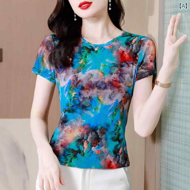 シャツ ブラウス Tシャツ 花柄 半袖 夏 アーバン ノーブル 上品 スタイリッシュ ミセス マザー ショッピング ビジネス 学校行事 快適コーデ レディース