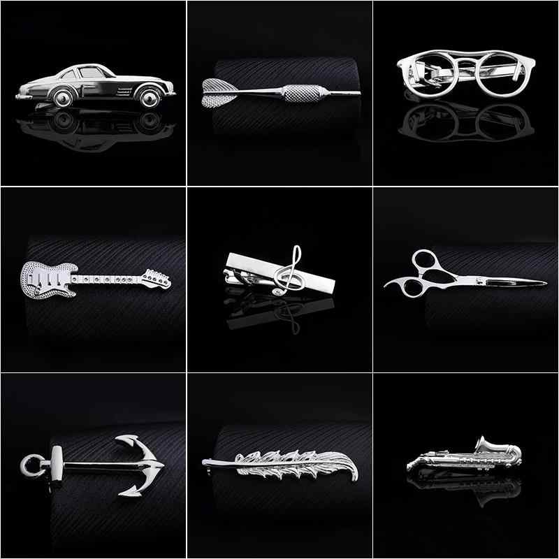 メンズ フォーマル ネクタイ ピン ゴールド シルバー ビジネス ネクタイ クリップ 新郎 結婚式 ネクタイ クリップ ギフト ボックス