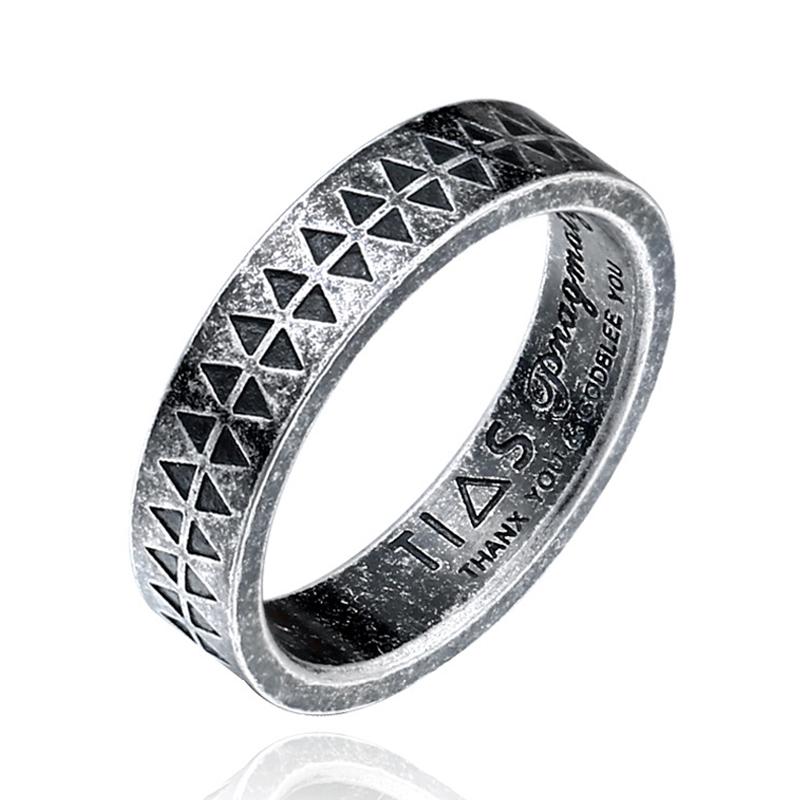 レディース 指輪 高橋 チタン鋼 リング 韓国 個性 ブラック シンプル リング ディアン レース レトロ テール リング