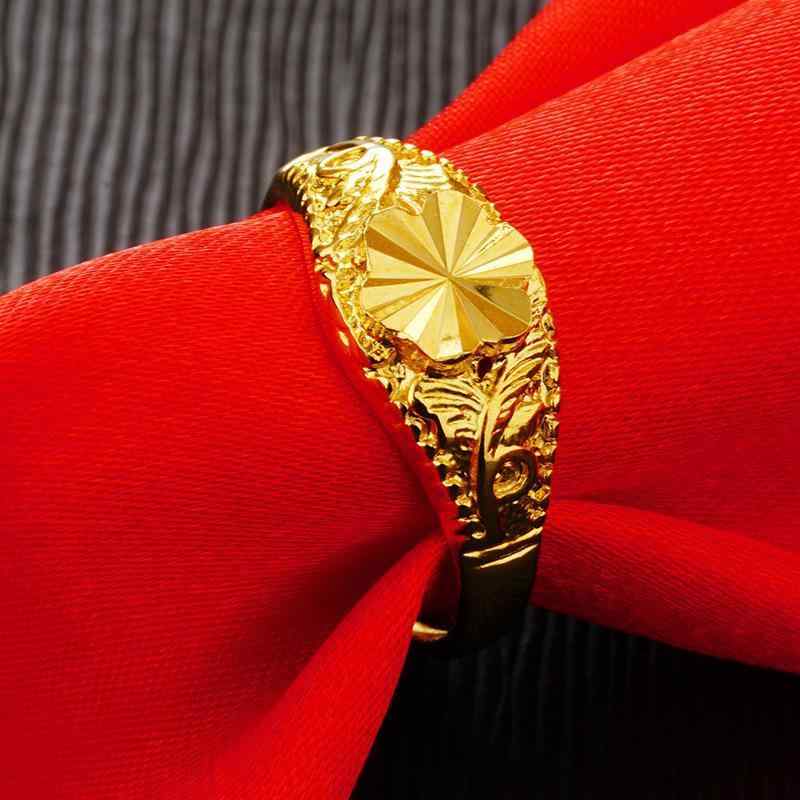 レディース 指輪 リング ベトナム サンド ゴールドリング オープン ゴールドリング 女性 優雅 真鍮 金 メッキ ファッション リング ウェディングジュエリー