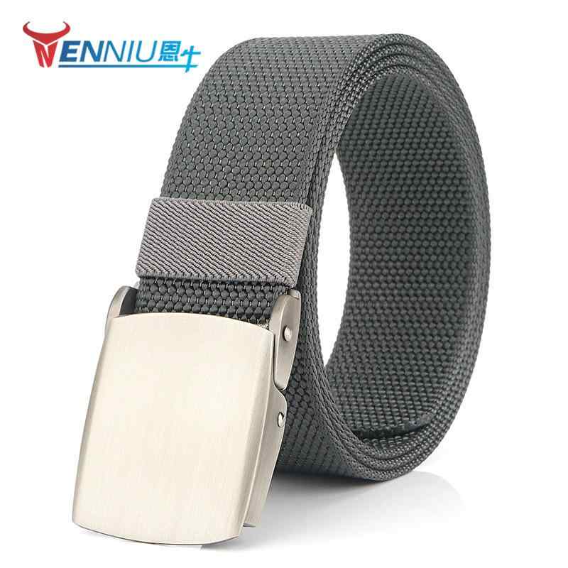 パンツ メンズ カジュアル ベルト 穴なし 若々しい や 学生 キャンバス ベルト 自動 バックル ベルト 織り ベルト ナイロン 戦術的 若くて
