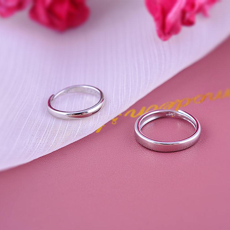 レディース 指輪 925 スターリングシルバー カップル リング リング シンプル 調節可能 リング