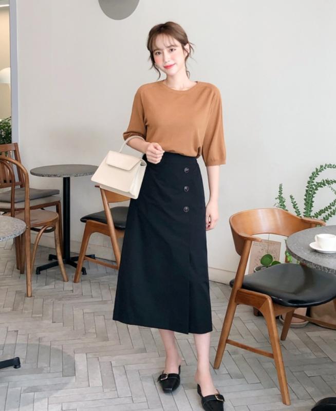 スカート レディース 春 夏 ヒップ 太 適 大きめ サイズ ハイウエスト スリム ミディ 丈 ヒップ カバー