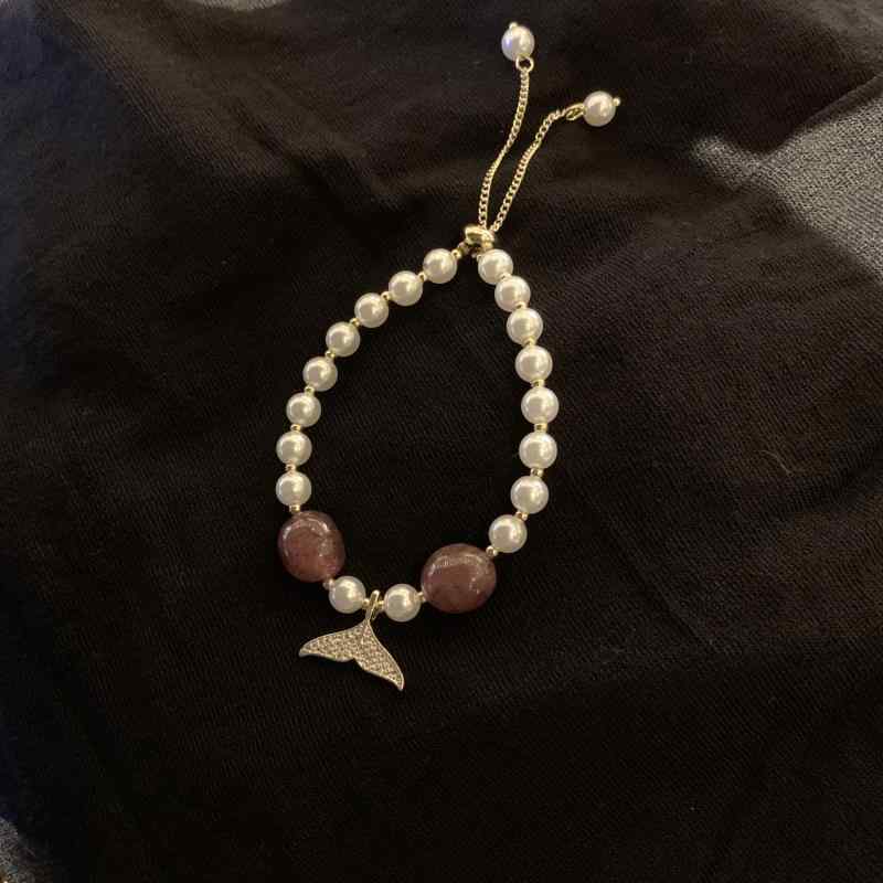 レディース ブレスレット マーメイド テール パールブレスレット 学生 シンプル 性格 イルカ ペンダント 親友 ハンド ジュエリー 女性